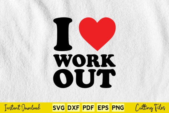 Free I Love Workout Gym Fitness Design Review