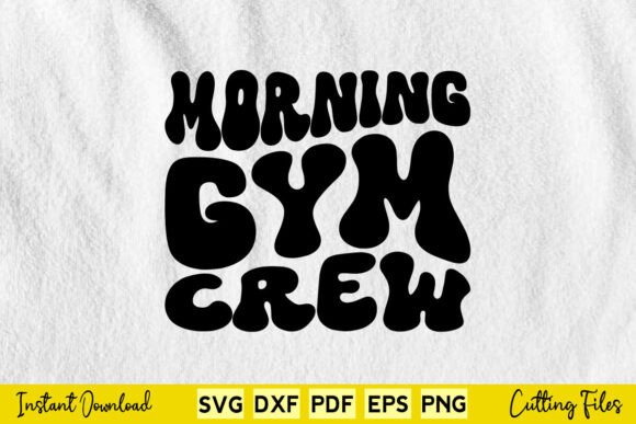 Morning Gym Crew Fitness Motivational Design Review